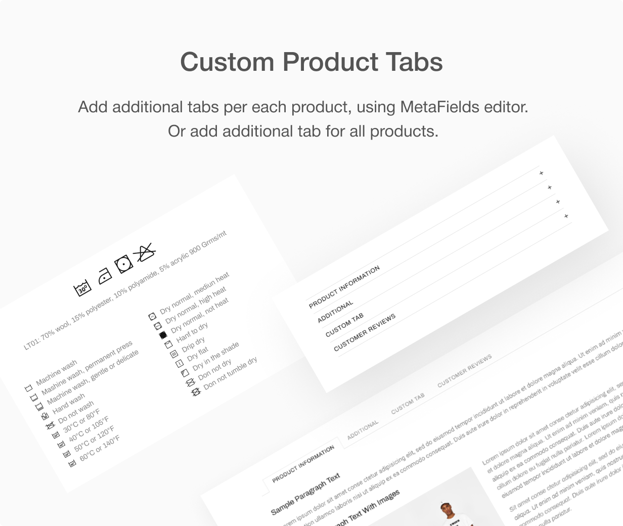 Custom product tabs at Shella Shopify theme